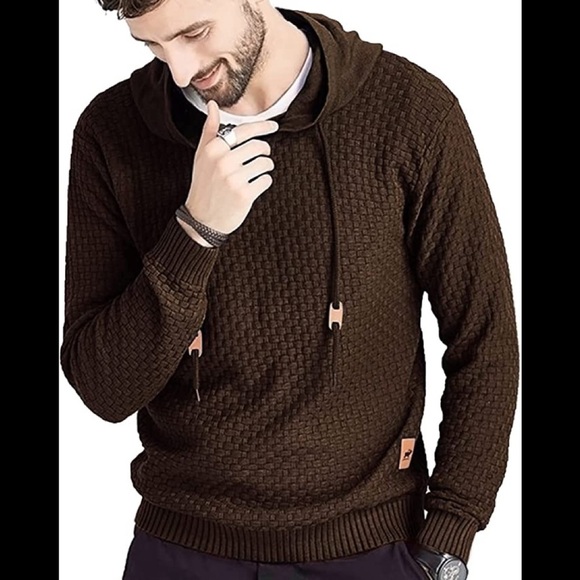 New Mens Hoodie Sweater Ribbed Stretchable Heat Lasting Multiple Sizes